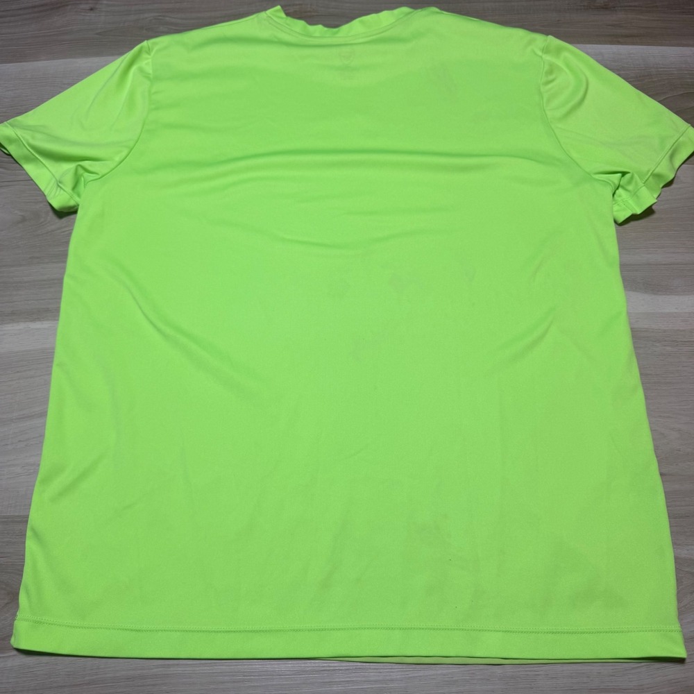 Arsenal FC T-Shirt Mens XL Neon Green Polka Dot Official Soccer Jersey Top - Picture 4 of 6